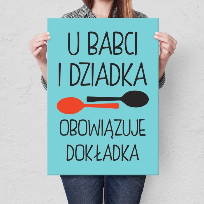 Plakat metalowy U babci i dziadka