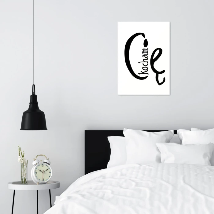 Plakat metalowy Kocham Cię