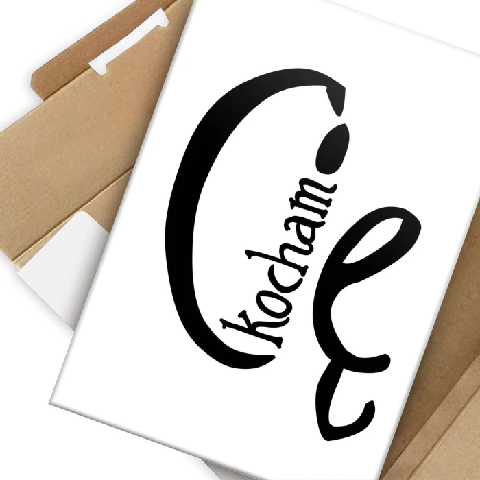 Plakat metalowy Kocham Cię