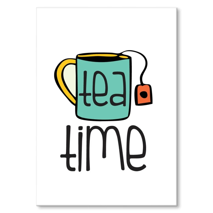 Plakat metalowy Tea time herbata