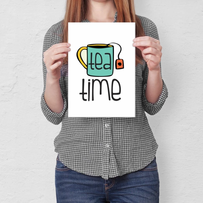 Plakat metalowy Tea time herbata