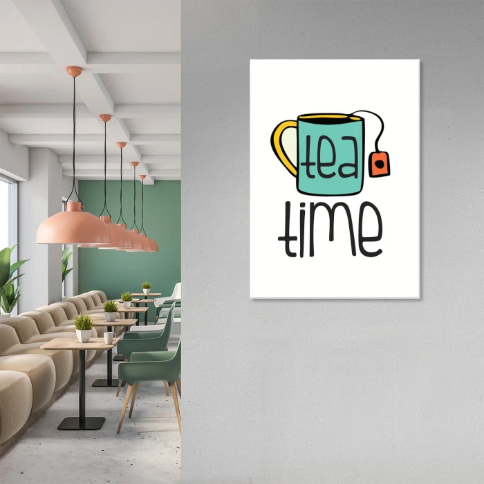 Plakat metalowy Tea time herbata