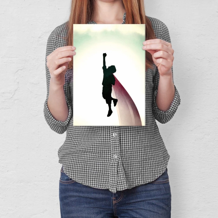 Plakat metalowy Dziecko superbohater Prezent