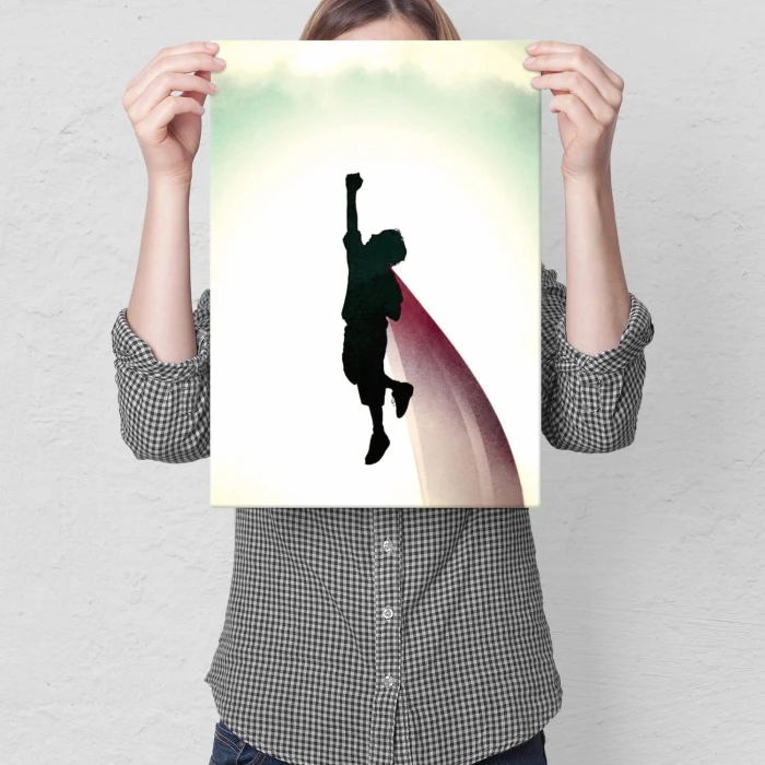 Plakat metalowy Dziecko superbohater Prezent
