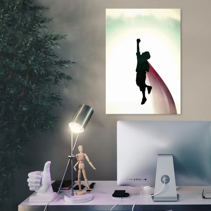Plakat metalowy Dziecko superbohater Prezent