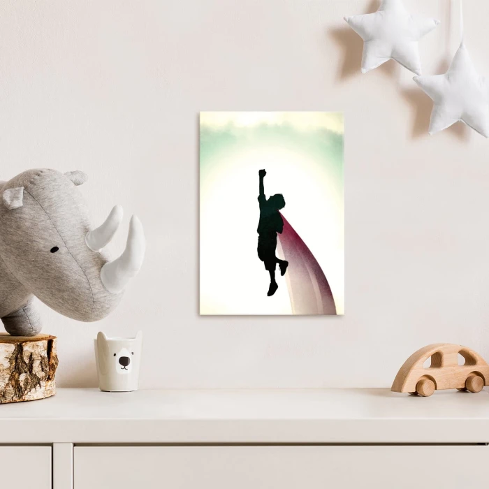 Plakat metalowy Dziecko superbohater Prezent