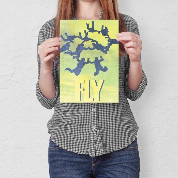 Plakat metalowy Fly Latanie