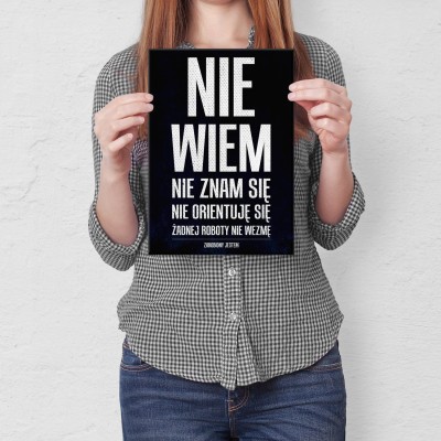 Plakat metalowy Zarobiony jestem