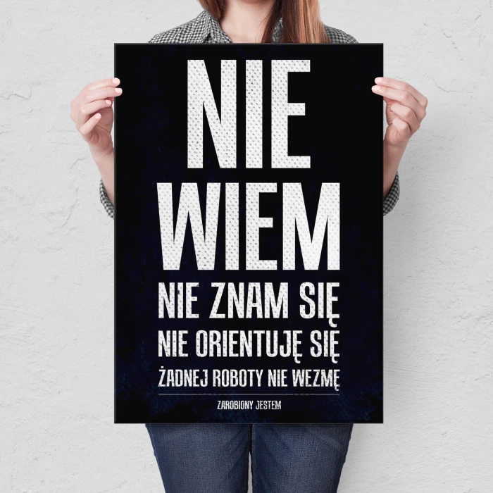 Plakat metalowy Zarobiony jestem