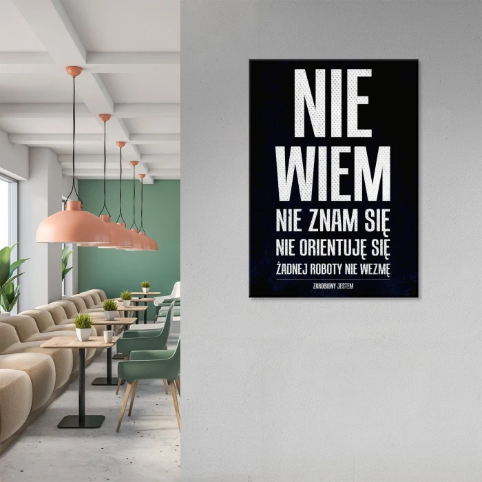 Plakat metalowy Zarobiony jestem