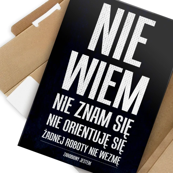 Plakat metalowy Zarobiony jestem