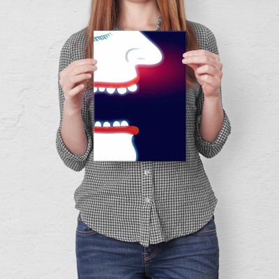 Plakat metalowy Twarz
