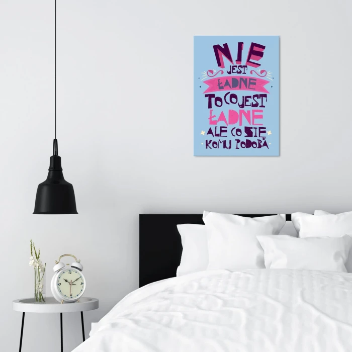 Plakat metalowy Nie jest ładne