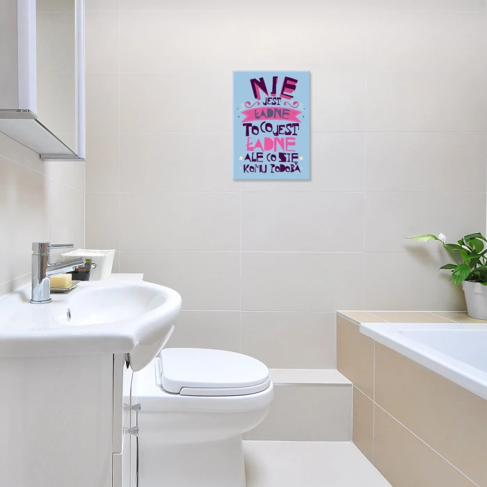 Plakat metalowy Nie jest ładne