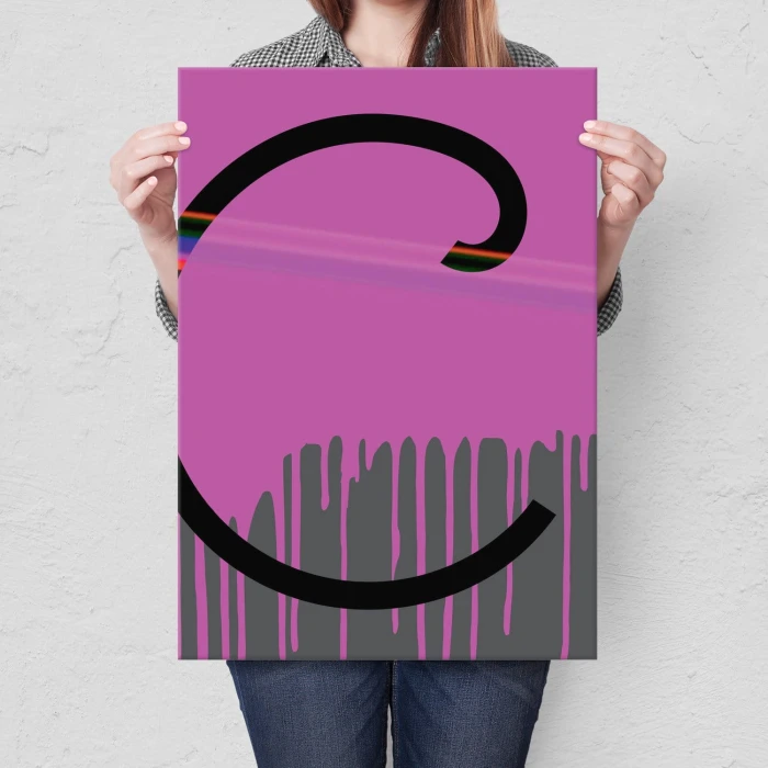 Plakat metalowy Litera C
