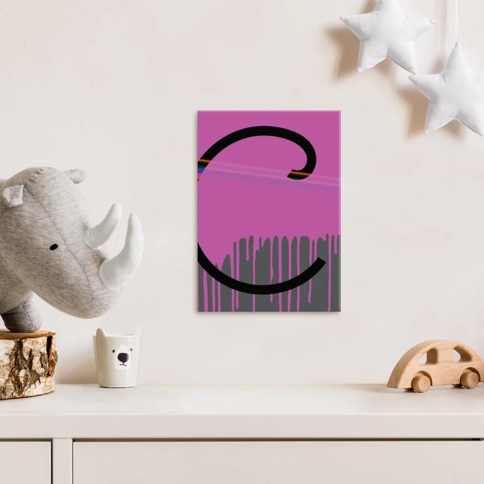 Plakat metalowy Litera C