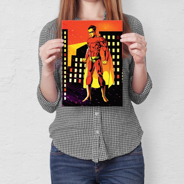 Plakat metalowy Superbohater