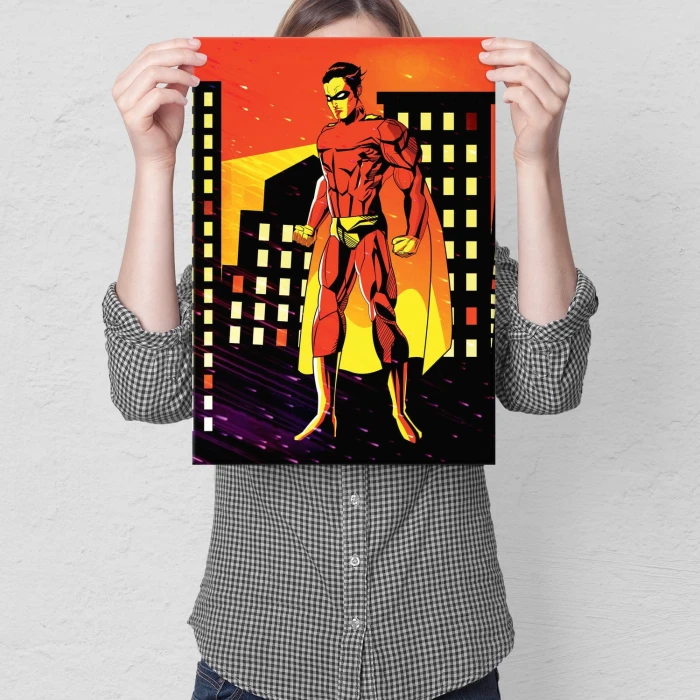 Plakat metalowy Superbohater