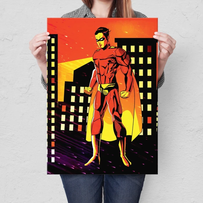Plakat metalowy Superbohater