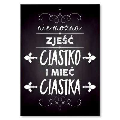 Plakat metalowy Ciastko