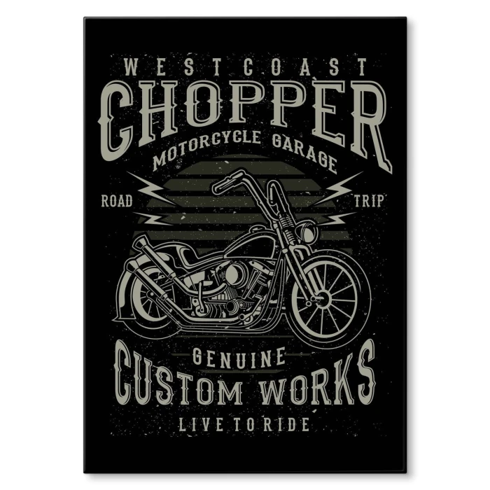Plakat metalowy Motocykl chopper