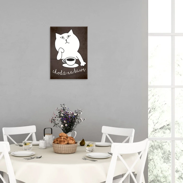 Plakat metalowy Chodź na kawę