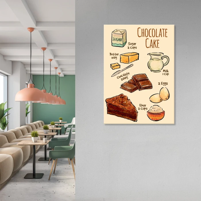 Plakat metalowy Ciasto czekoladowe