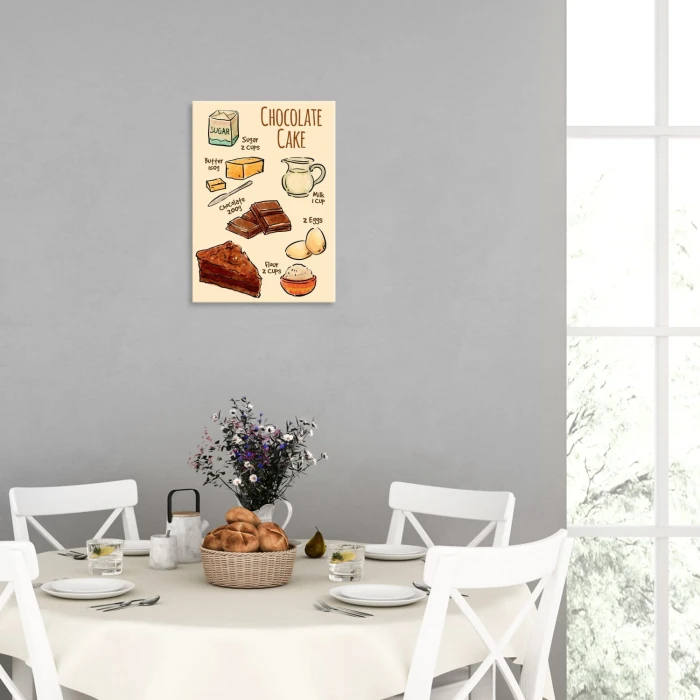Plakat metalowy Ciasto czekoladowe