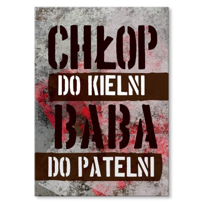 Plakat metalowy Do kielni i patelni