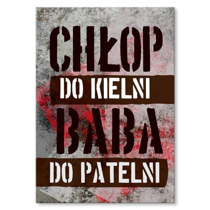 Plakat metalowy Do kielni i patelni