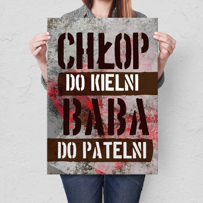 Plakat metalowy Do kielni i patelni