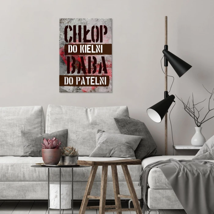 Plakat metalowy Do kielni i patelni