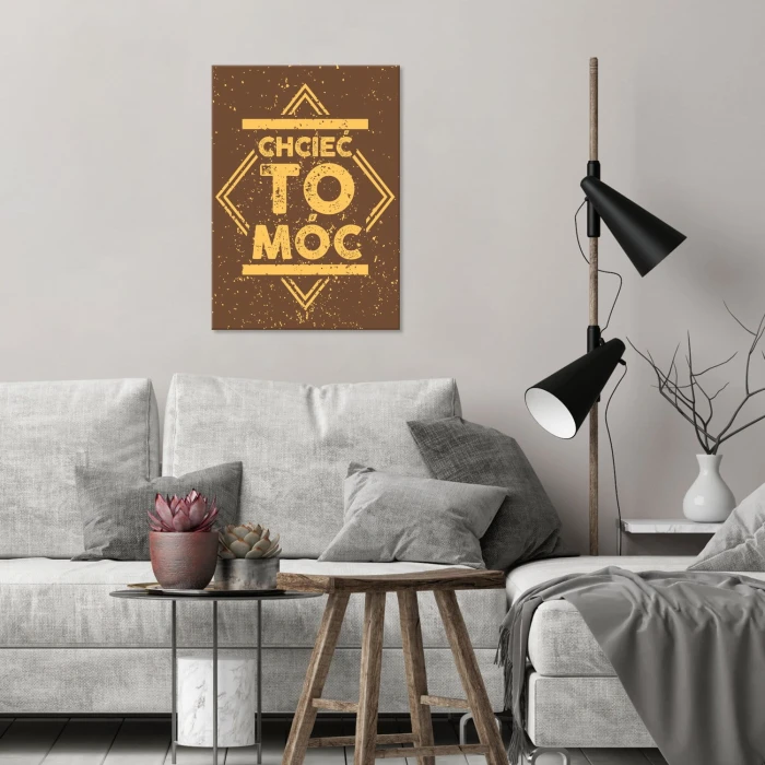 Plakat metalowy Chcieć to móc