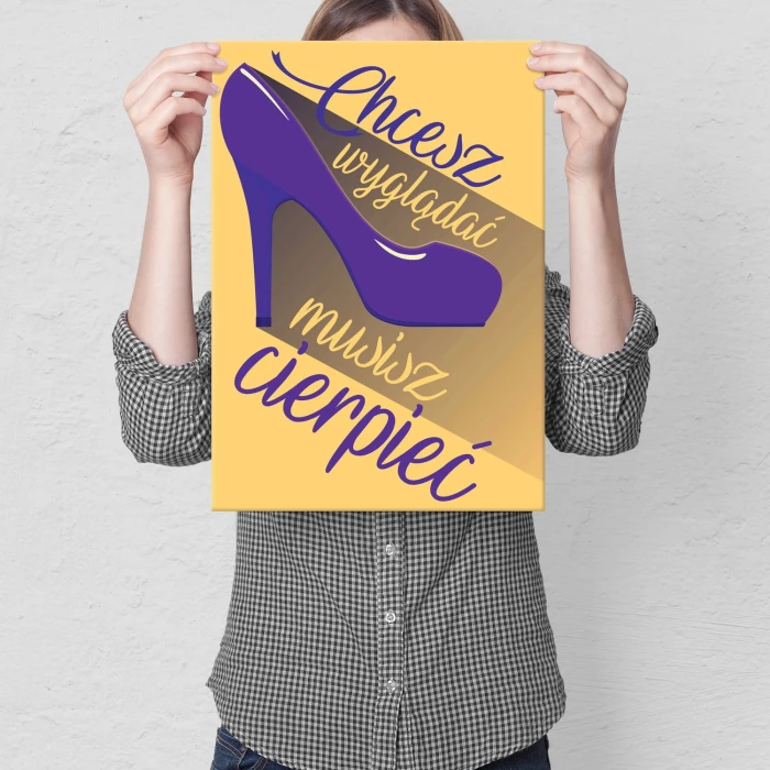 Plakat metalowy Musisz cierpieć