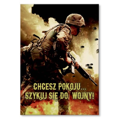 Plakat metalowy Szykuj się do wojny!
