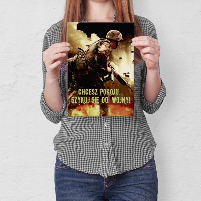 Plakat metalowy Szykuj się do wojny!