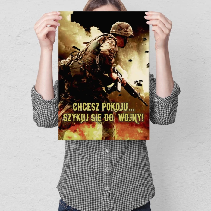 Plakat metalowy Szykuj się do wojny!