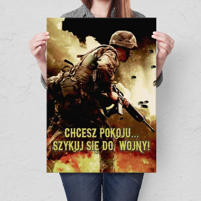 Plakat metalowy Szykuj się do wojny!