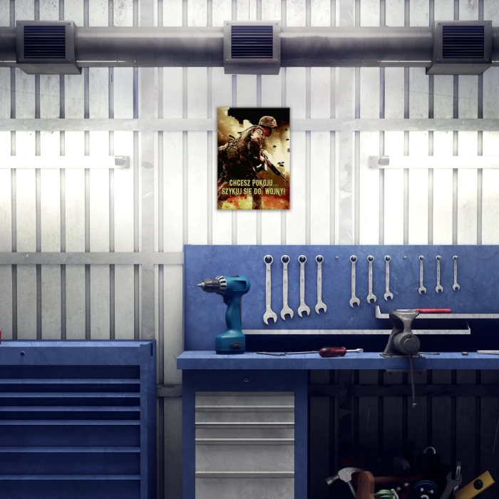 Plakat metalowy Szykuj się do wojny!
