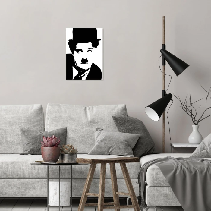 Plakat metalowy Charlie Chaplin