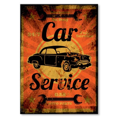 Plakat metalowy Car service warsztat