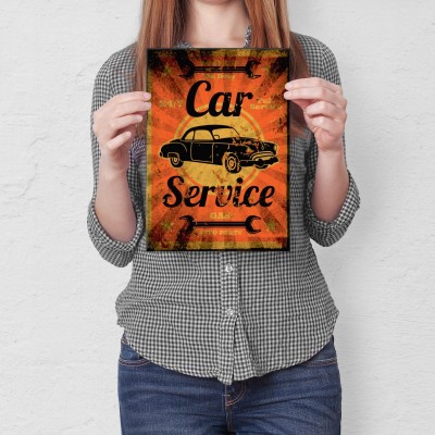 Plakat metalowy Car service warsztat