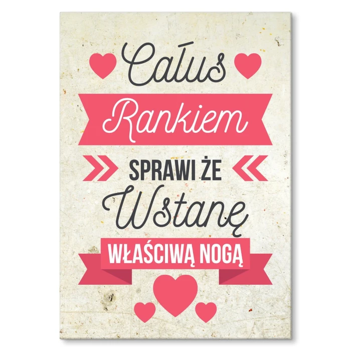 Plakat metalowy Całus rankiem