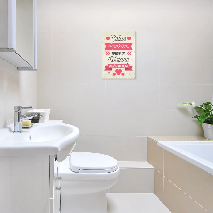 Plakat metalowy Całus rankiem