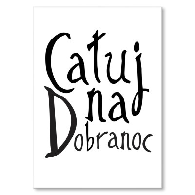 Plakat metalowy Całuj na dobranoc