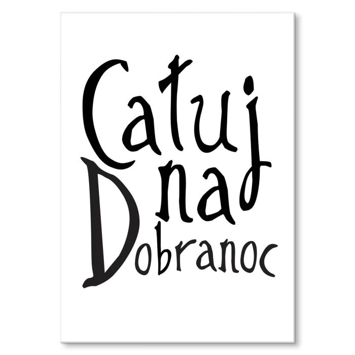 Plakat metalowy Całuj na dobranoc