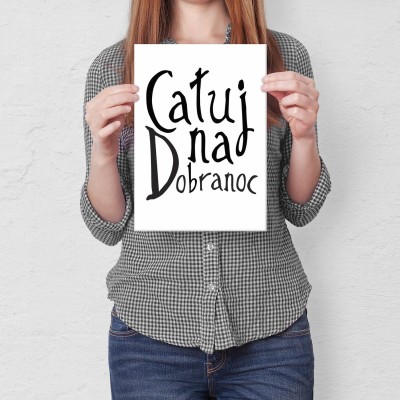 Plakat metalowy Całuj na dobranoc