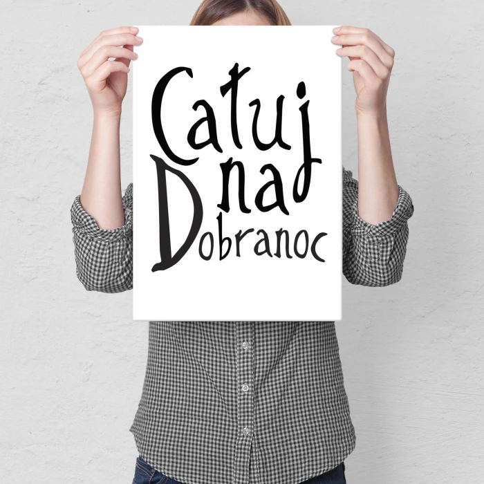 Plakat metalowy Całuj na dobranoc