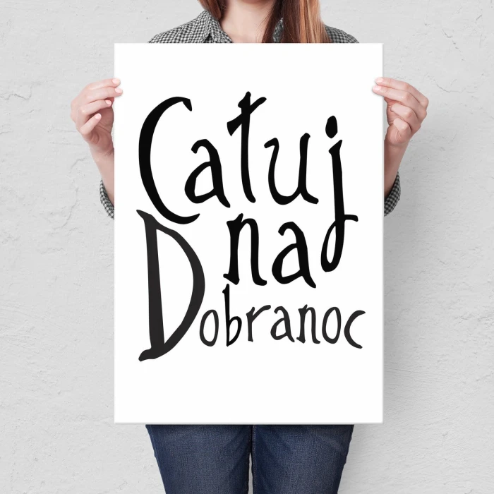 Plakat metalowy Całuj na dobranoc