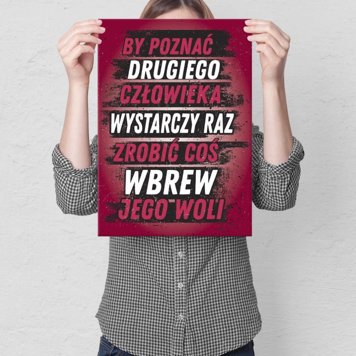 Plakat metalowy Poznać człowieka